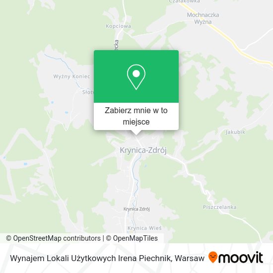 Mapa Wynajem Lokali Użytkowych Irena Piechnik