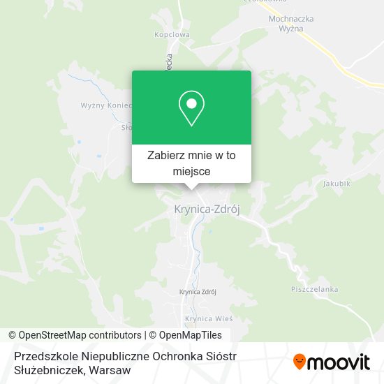 Mapa Przedszkole Niepubliczne Ochronka Sióstr Służebniczek