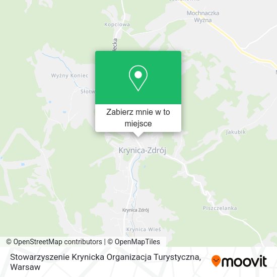 Mapa Stowarzyszenie Krynicka Organizacja Turystyczna