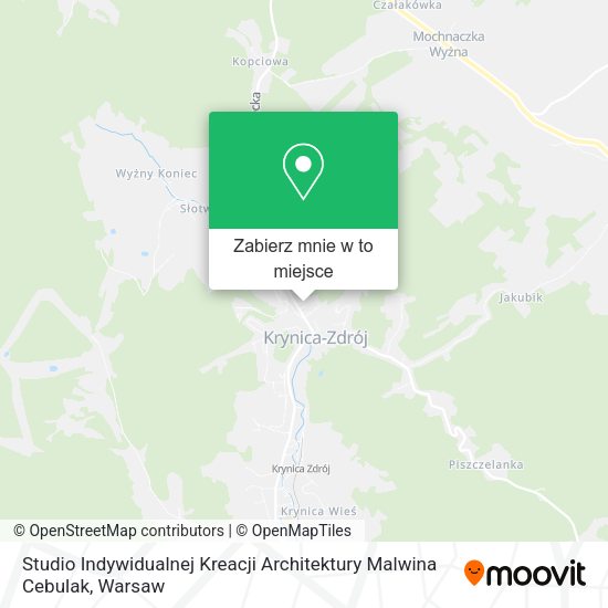 Mapa Studio Indywidualnej Kreacji Architektury Malwina Cebulak