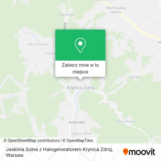 Mapa Jaskinia Solna z Halogeneratorem Krynica Zdrój