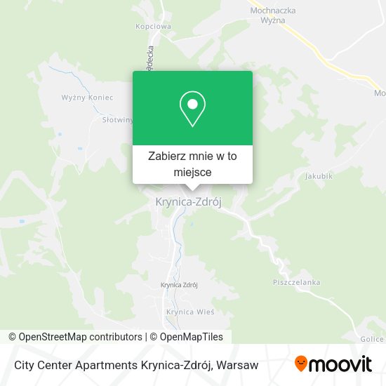 Mapa City Center Apartments Krynica-Zdrój