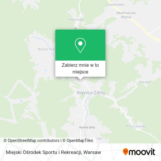 Mapa Miejski Ośrodek Sportu i Rekreacji