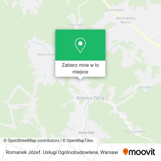 Mapa Romanek Józef. Usługi Ogólnobudowlane