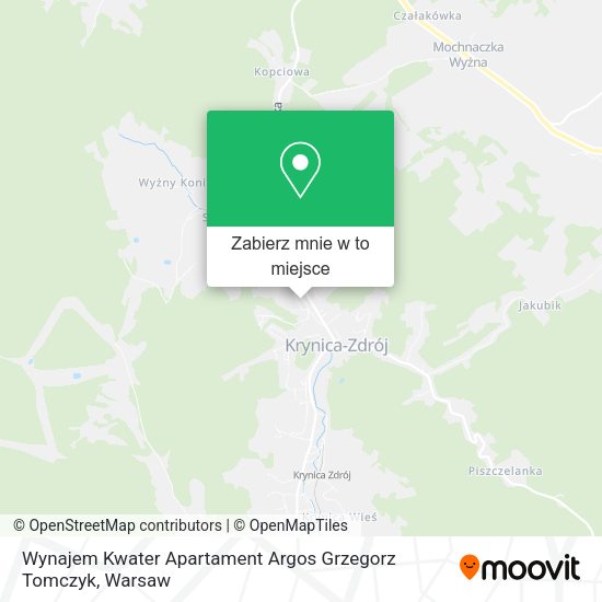 Mapa Wynajem Kwater Apartament Argos Grzegorz Tomczyk