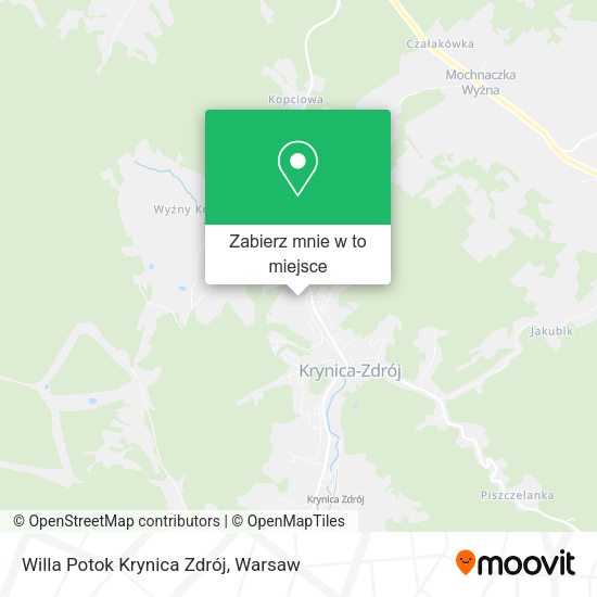 Mapa Willa Potok Krynica Zdrój