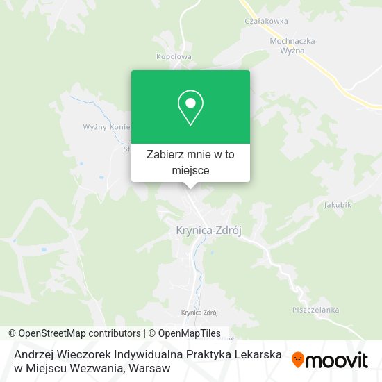 Mapa Andrzej Wieczorek Indywidualna Praktyka Lekarska w Miejscu Wezwania