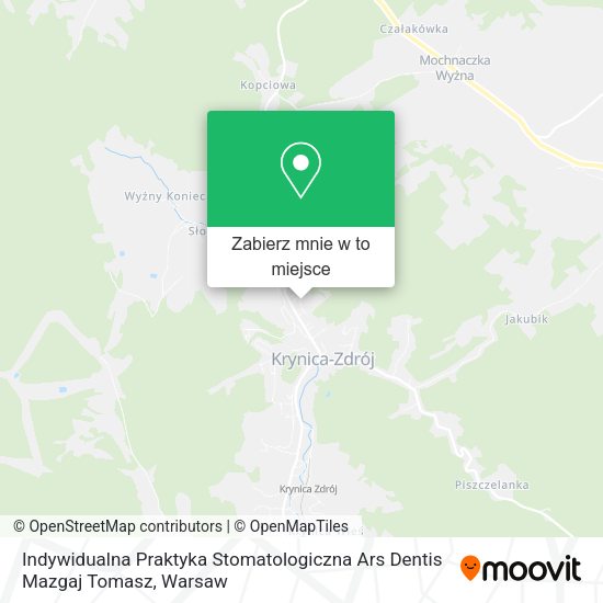 Mapa Indywidualna Praktyka Stomatologiczna Ars Dentis Mazgaj Tomasz