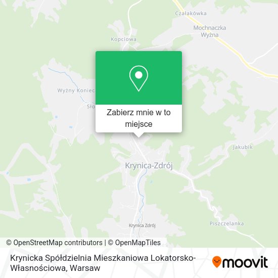 Mapa Krynicka Spółdzielnia Mieszkaniowa Lokatorsko-Własnościowa