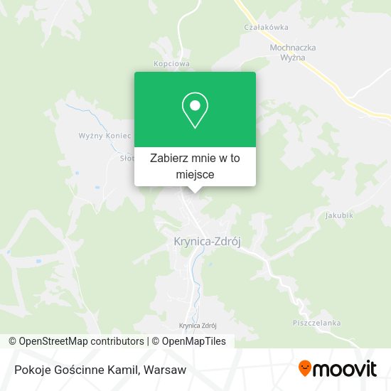 Mapa Pokoje Gościnne Kamil