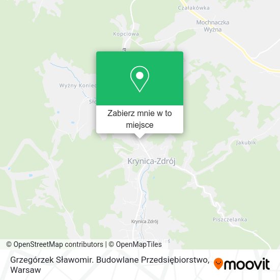 Mapa Grzegórzek Sławomir. Budowlane Przedsiębiorstwo