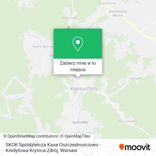 Mapa SKOK Spóldzielcza Kasa Oszczednosciowo - Kredytowa Krynica-Zdrój