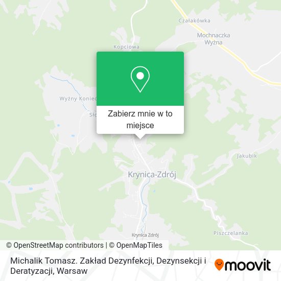 Mapa Michalik Tomasz. Zakład Dezynfekcji, Dezynsekcji i Deratyzacji