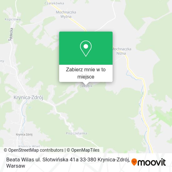 Mapa Beata Wilas ul. Słotwińska 41a 33-380 Krynica-Zdrój