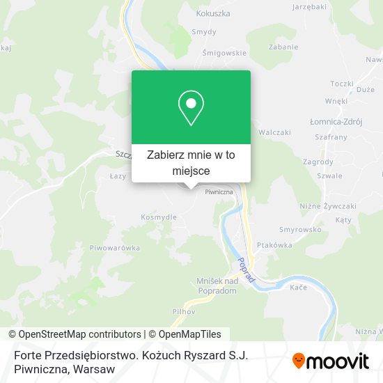 Mapa Forte Przedsiębiorstwo. Kożuch Ryszard S.J. Piwniczna