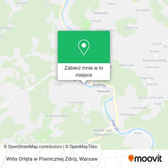 Mapa Willa Orlęta w Piwnicznej Zdrój