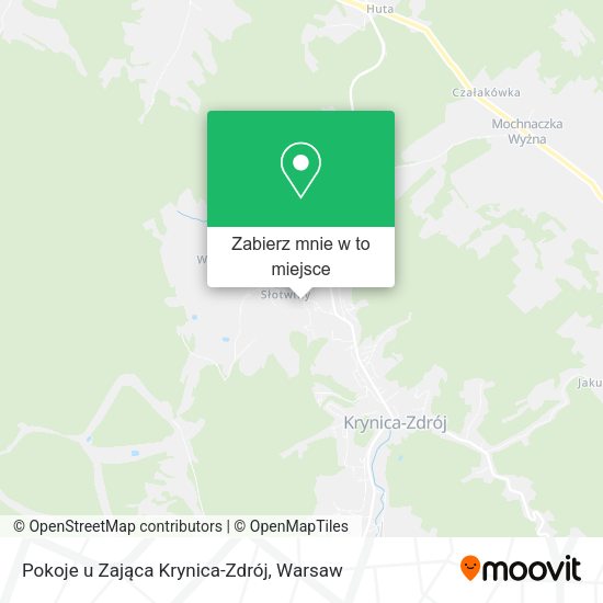 Mapa Pokoje u Zająca Krynica-Zdrój