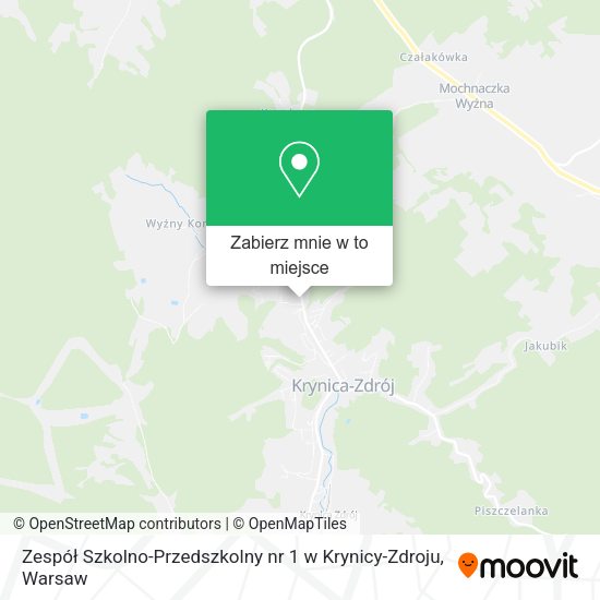 Mapa Zespół Szkolno-Przedszkolny nr 1 w Krynicy-Zdroju