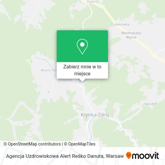 Mapa Agencja Uzdrowiskowa Alert Reśko Danuta