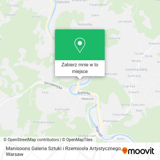 Mapa Manisoons Galeria Sztuki i Rzemiosła Artystycznego