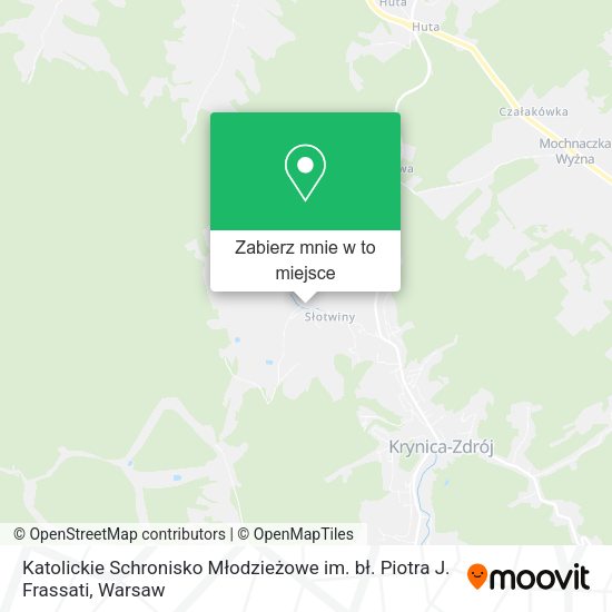 Mapa Katolickie Schronisko Młodzieżowe im. bł. Piotra J. Frassati