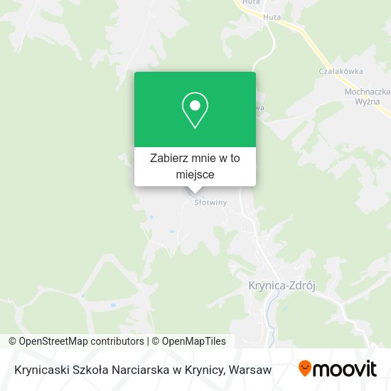 Mapa Krynicaski Szkoła Narciarska w Krynicy