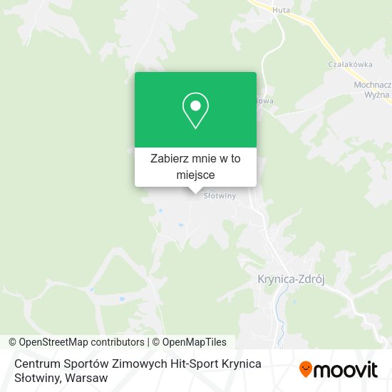 Mapa Centrum Sportów Zimowych Hit-Sport Krynica Słotwiny