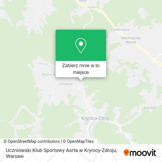 Mapa Uczniowski Klub Sportowy Asrta w Krynicy-Zdroju