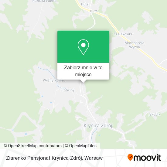 Mapa Ziarenko Pensjonat Krynica-Zdrój