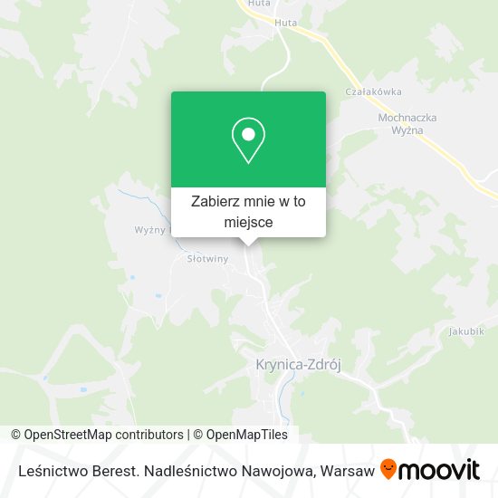 Mapa Leśnictwo Berest. Nadleśnictwo Nawojowa