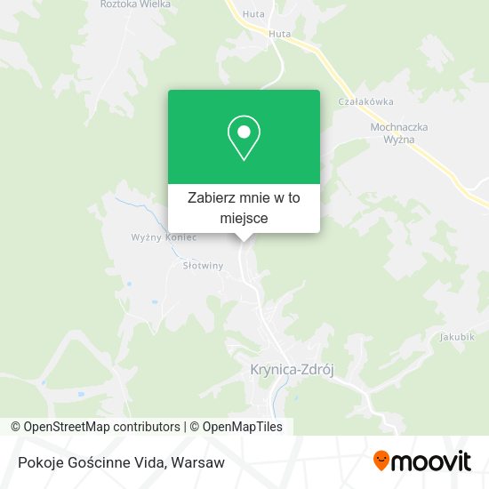 Mapa Pokoje Gościnne Vida