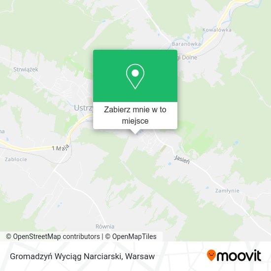 Mapa Gromadzyń Wyciąg Narciarski