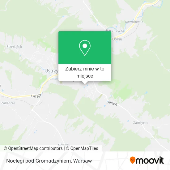 Mapa Noclegi pod Gromadzyniem