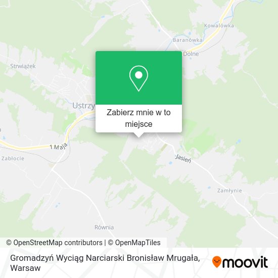 Mapa Gromadzyń Wyciąg Narciarski Bronisław Mrugała