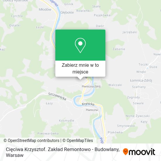 Mapa Cięciwa Krzysztof. Zakład Remontowo - Budowlany