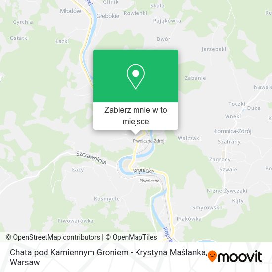 Mapa Chata pod Kamiennym Groniem - Krystyna Maślanka