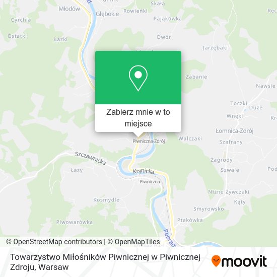 Mapa Towarzystwo Miłośników Piwnicznej w Piwnicznej Zdroju