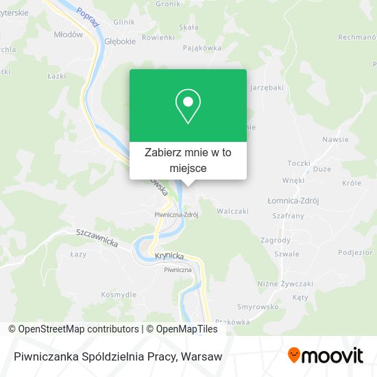 Mapa Piwniczanka Spóldzielnia Pracy