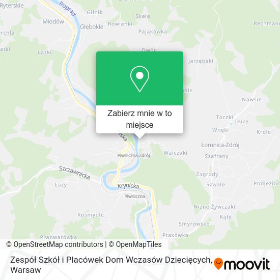 Mapa Zespół Szkół i Placówek Dom Wczasów Dziecięcych