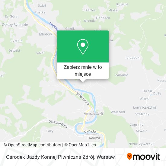 Mapa Ośrodek Jazdy Konnej Piwniczna Zdrój