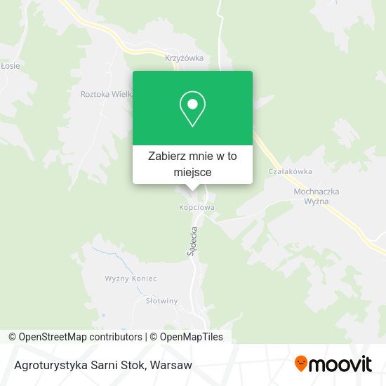 Mapa Agroturystyka Sarni Stok