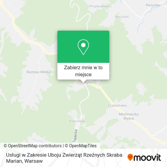 Mapa Usługi w Zakresie Uboju Zwierząt Rzeźnych Skraba Marian