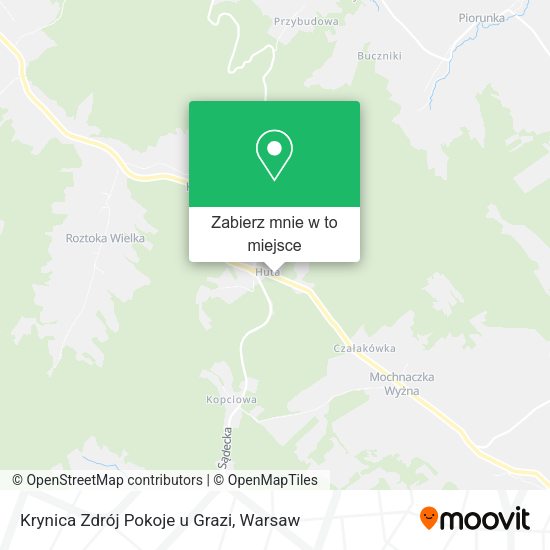 Mapa Krynica Zdrój Pokoje u Grazi