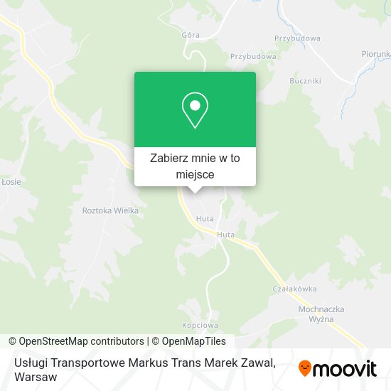 Mapa Usługi Transportowe Markus Trans Marek Zawal