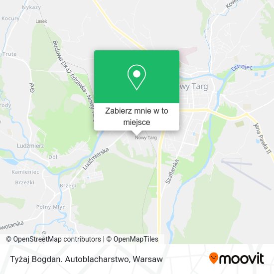 Mapa Tyżaj Bogdan. Autoblacharstwo