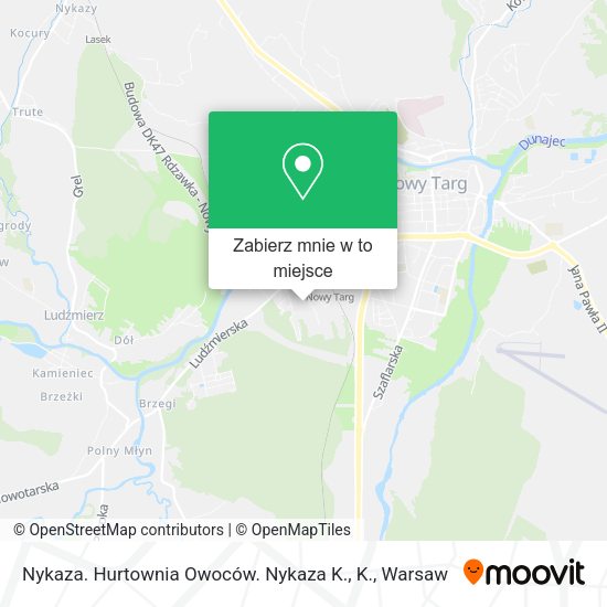 Mapa Nykaza. Hurtownia Owoców. Nykaza K., K.