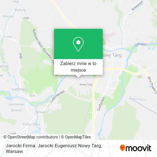 Mapa Jarocki Firma. Jarocki Eugeniusz Nowy Targ