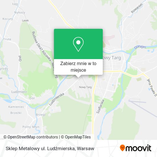 Mapa Sklep Metalowy ul. Ludźmierska