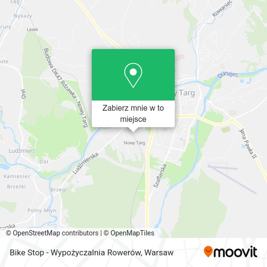 Mapa Bike Stop - Wypożyczalnia Rowerów