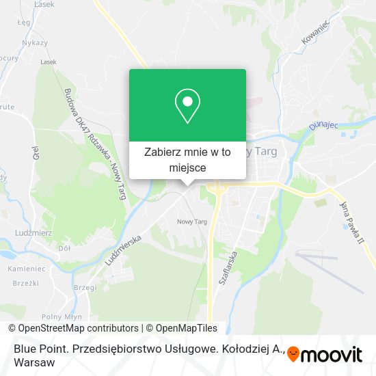 Mapa Blue Point. Przedsiębiorstwo Usługowe. Kołodziej A.